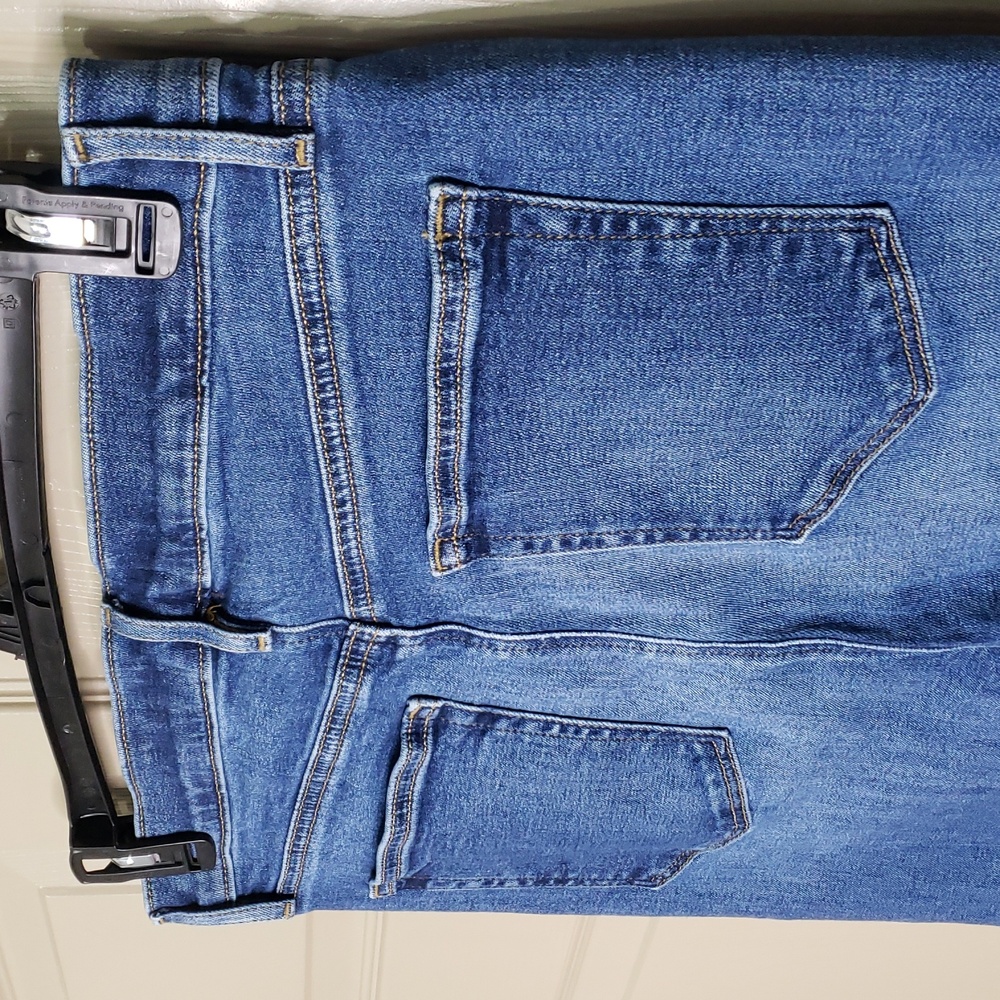 LOFT The Slim Flare Stretch High Rise Blue Jeans Size 12/31 - Picture 5 of 7